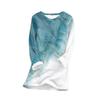 Women's Fashionable Printed Round Neck Long Sleeved Plush Warm Pullover Top
