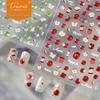 Tomoni Fresh Style Light Luxury Nail Art Stickers - Red Apple Design Accessories