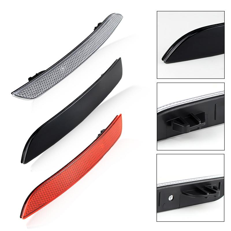 2pcs Rear Bumper Reflector Black/Red/Clear Shells Without Bulbs For BMW F30 F31 F35 F34 3-Series F32 F33 F36 4-Series GT