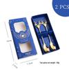 Reindeer-Themed 304 Stainless Steel Coffee and Dessert Mixing Spoon Gift Set In Cute Christmas Box