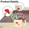 Vaso Fiore Vaso da Tavolo Ornamento Piccolo Resina Versatile Portapenne per Piante per Camera da Letto Interno
