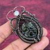 Tree Of Life Copper Seraphinite Pendant Copper Wire Wrapped Gemstone Pendant Rainbow Moonstone Jewelry
