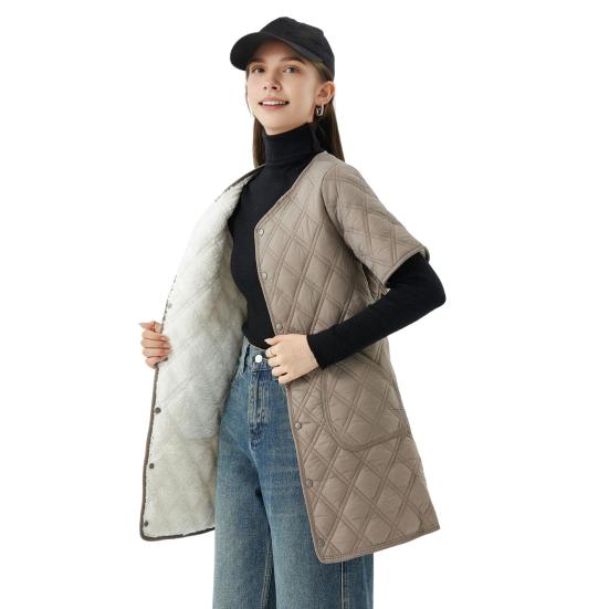 

Зимнее пуховое пальто с подкладкой, круглый вырез, карманы, застежка на пуговицы, ветрозащита, сохранение тепла, повседневный внутренний слой для холодной погоды, куртка из хлопка XL