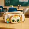 Cartoon Pencil Case Portable Pen Box Stylish Accessory 3D Cat Pen Bag  Office