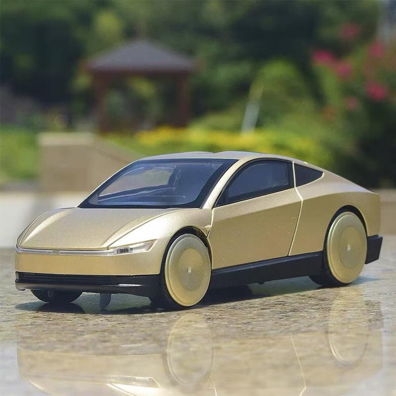 1/32 Tesla CyberCab Robotaxi Alloy Driverless Taxi Car Model Diecast Metal New Energy Car Vehicles Model Sound and Light Kids Toy Gift