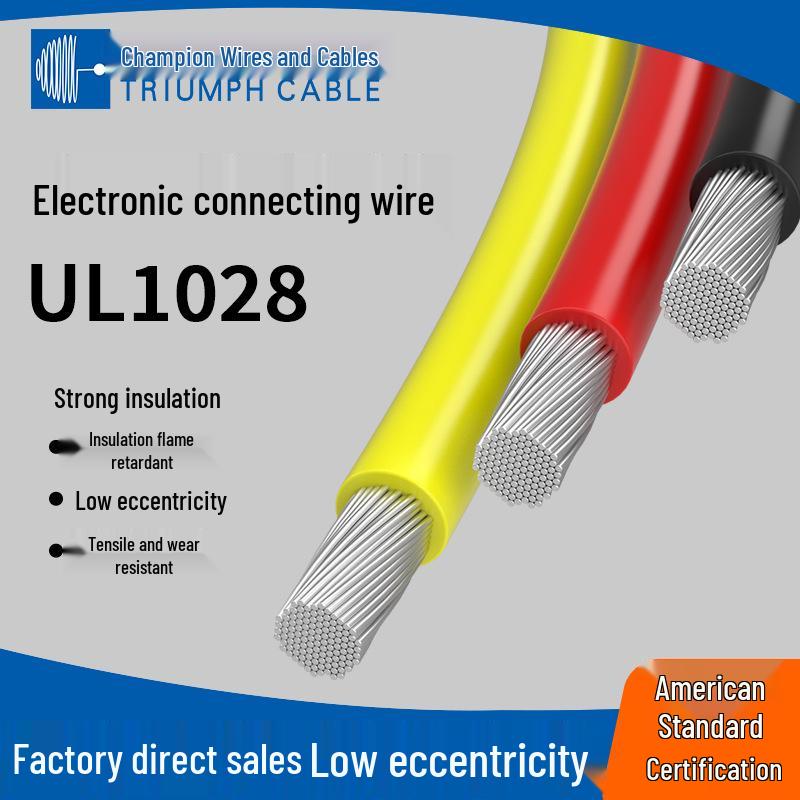 UL1028 High-Temp, Oil-Resistant PVC Electronic Wire 6-22AWG, Lead-Free, 105°C, 600V
