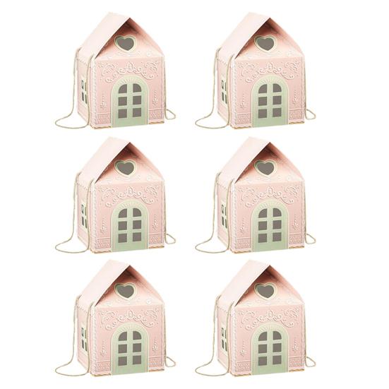 Cutie Cadou Căsuță Minunată de Crăciun Ambalaj Reutilizabil cu Tematică de Casă de Vacanță Cutie Decorativă de Păstrat Suveniruri Decorațiune de Iarnă pentru Casă