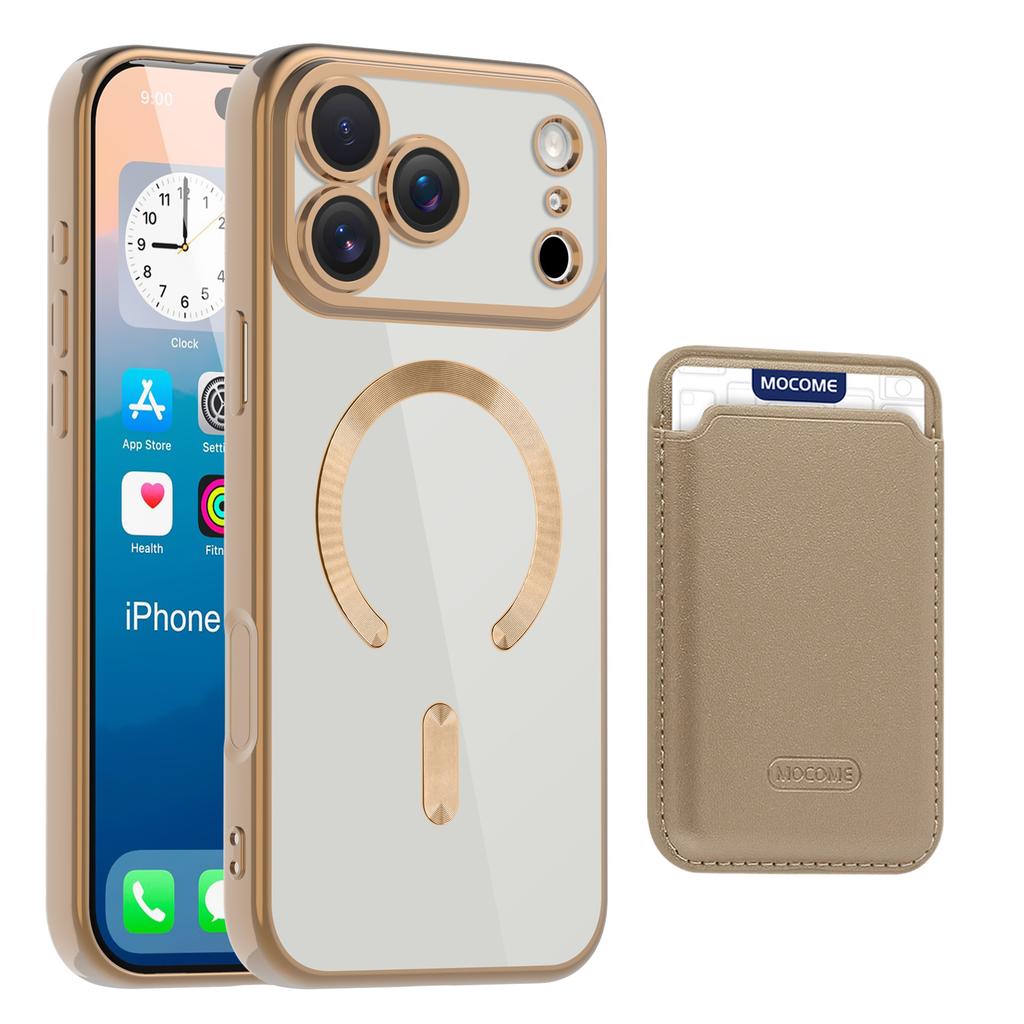 For iPhone 11 12 13 14 15 16 17 Pro Max Air 16E 16 Plus Wireless Charging Phone Case Luxury Magnetic Card Bag Protective Cover