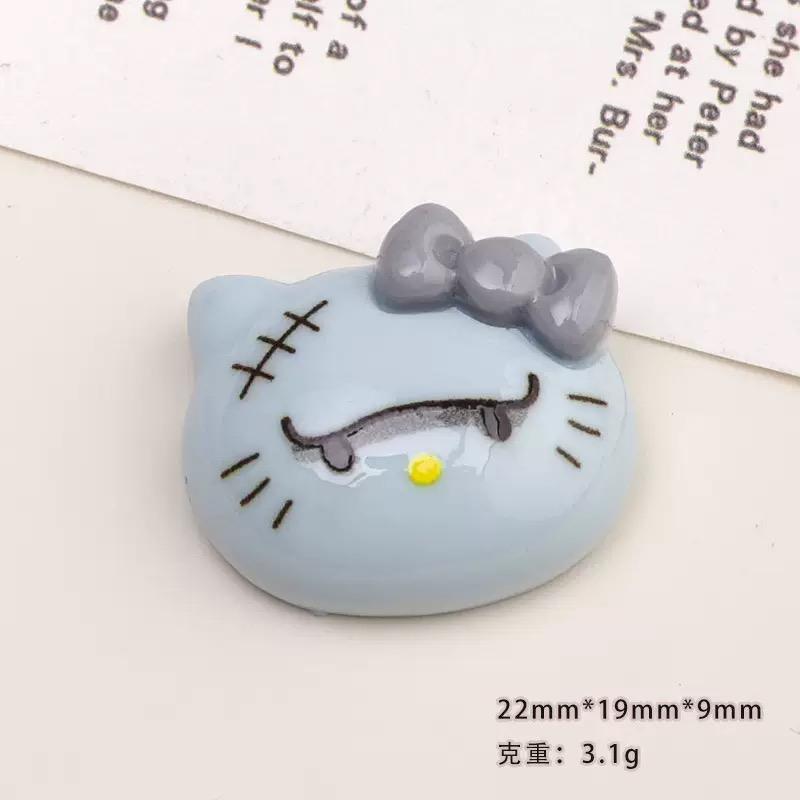 10 Pcs New Mini Kawaii Cartoon Animal Halloween Cat Resin Scrapbook Diy Jewellery Children Gift Hairpin Accessories A140