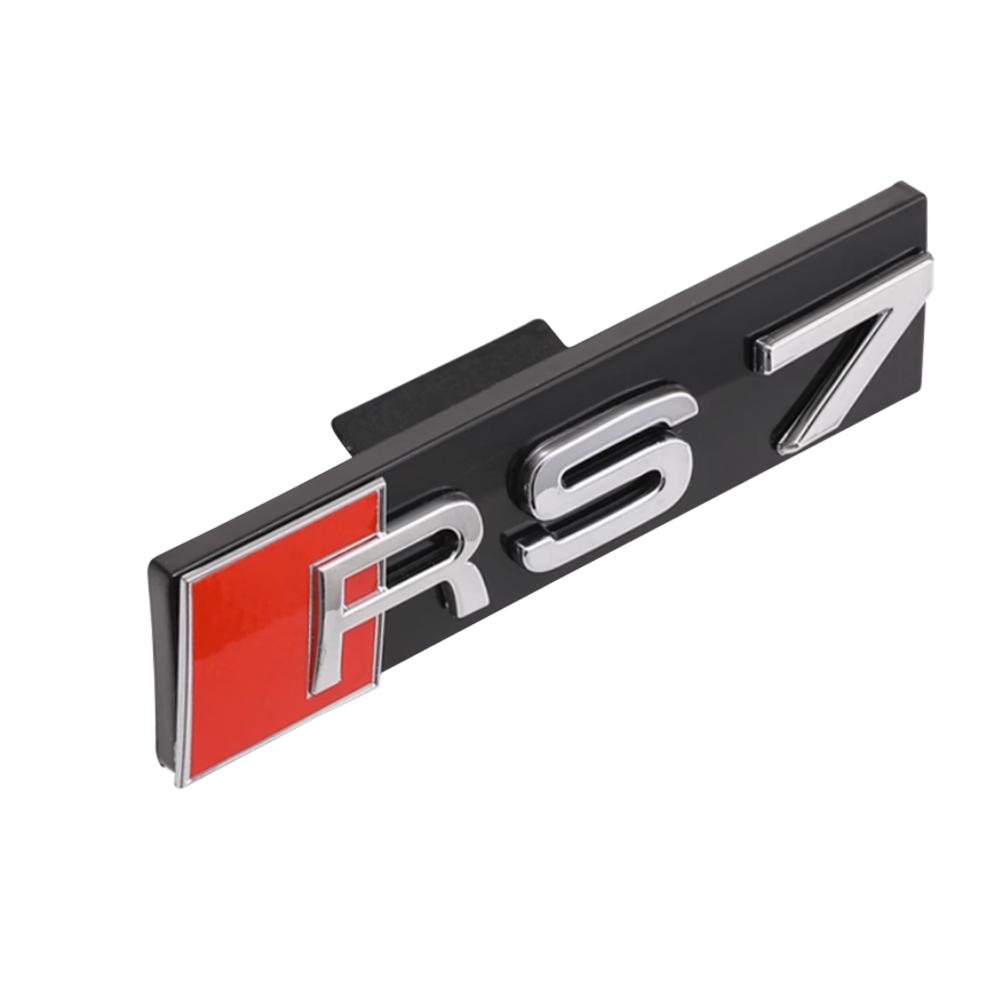 3D S3 S4 S5 S6 S7 S8 Logo ABS Car Front Grille Badge Sticekr Decoration For Audi SQ3 SQ5 SQ7 SQ8 W12 V6 RS3 RS4 RS5 RS6 RS7 RS8