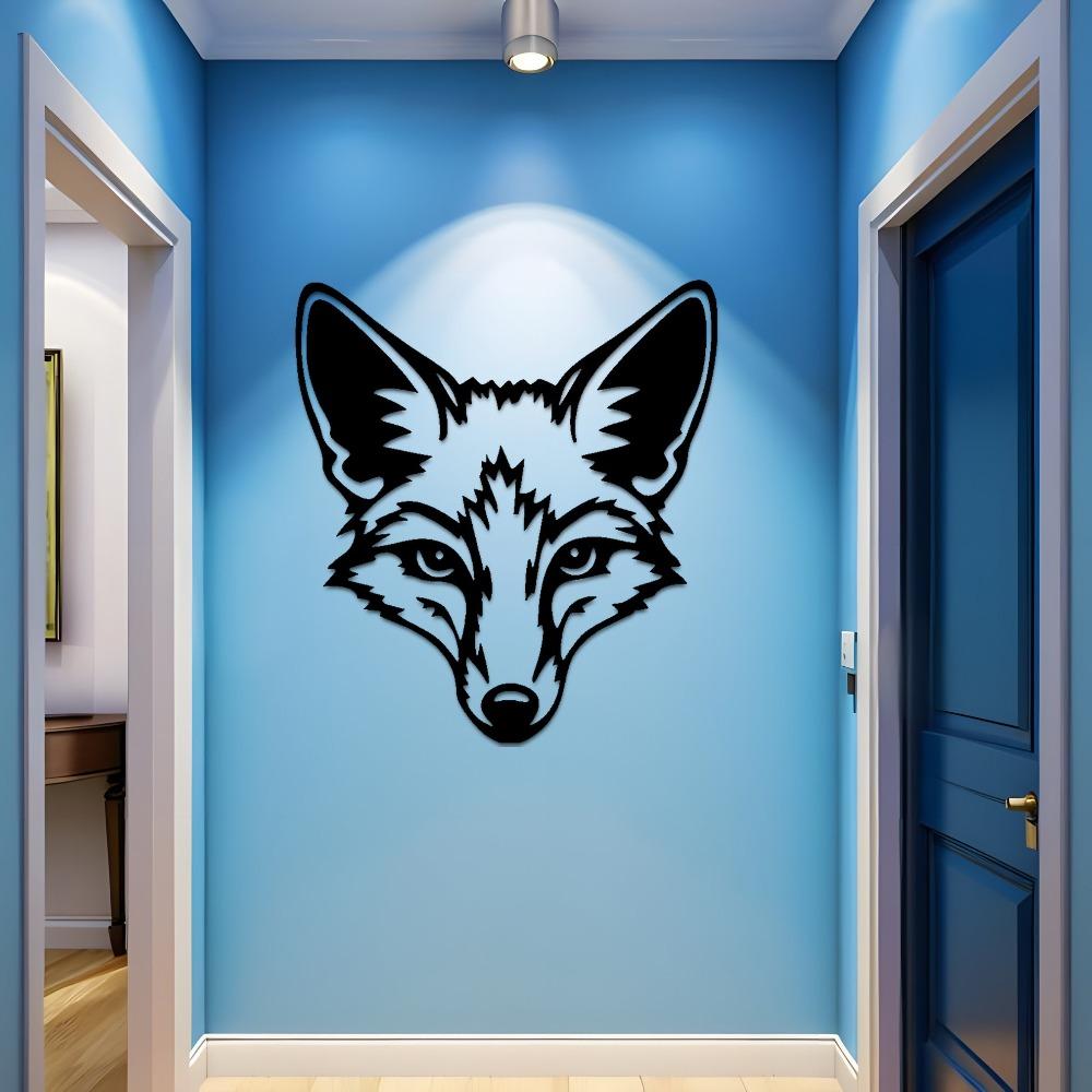Laser Cut Metal Fox Wall Art Modern Rustic Decor Home Office Cabin Gift