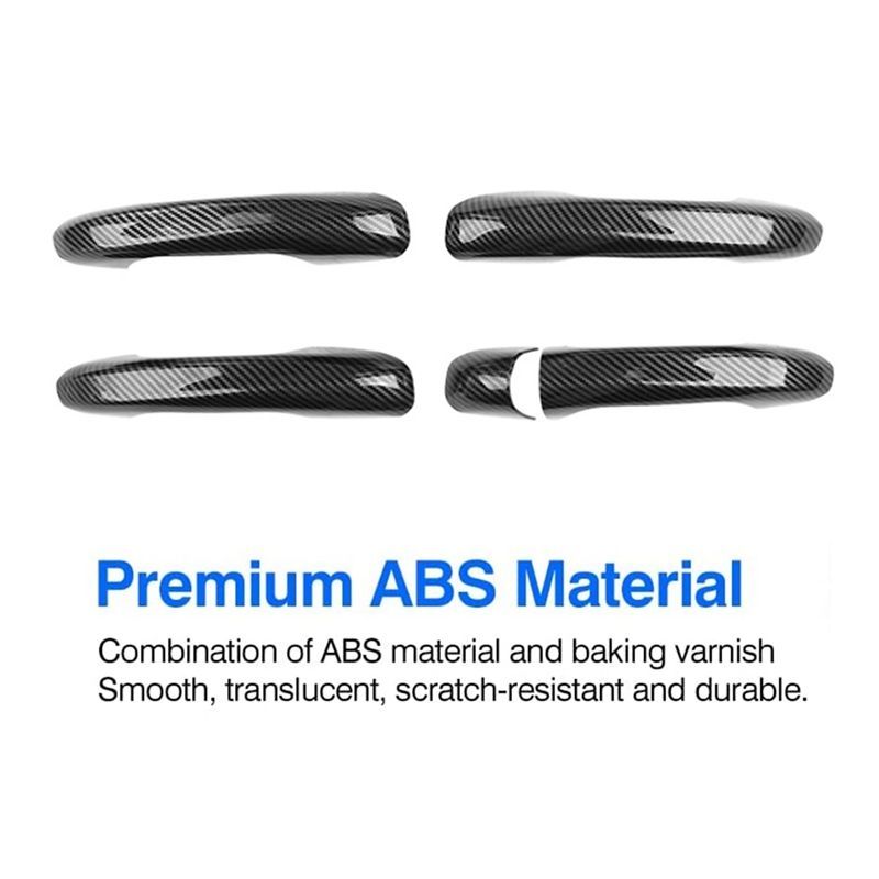 4PCS Car Door Handle Cover Trim Replacement Parts Accessories For Mercedes Benz A B C E GLA GLB GLC Class W247  Carbon Fiber