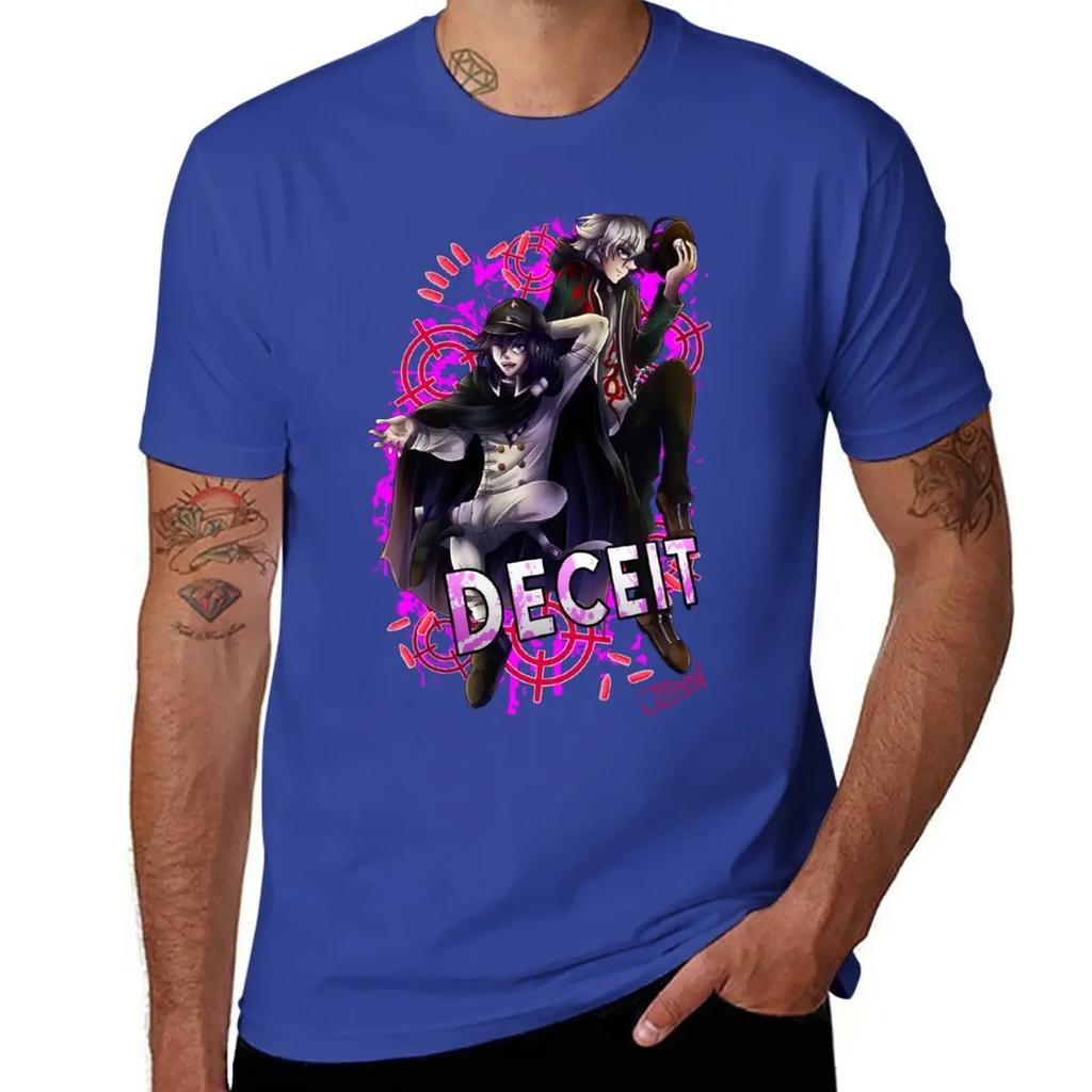Deceit Danganronpa T-Shirt Summer Tops Customs Clothes for Men