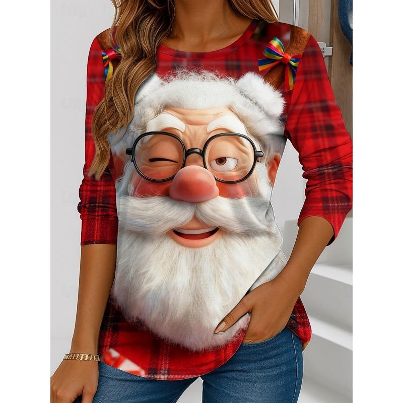 Ladies' Round Neck Long Sleeved T-shirt, Fashionable and Casual Spring and Autumn Clothing