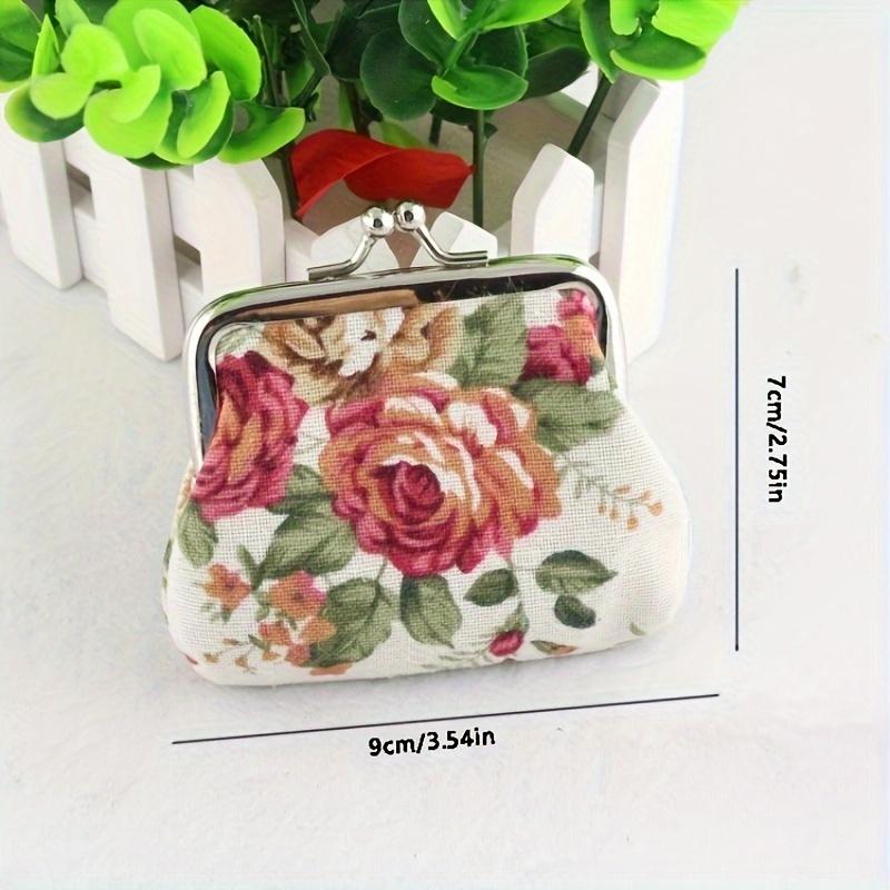 Rose Coin Purse, Zero Wallet Lipstick Bag Key Pouch, Cute Small Gift for Girls, Portable Mini Wallet for Daily Use