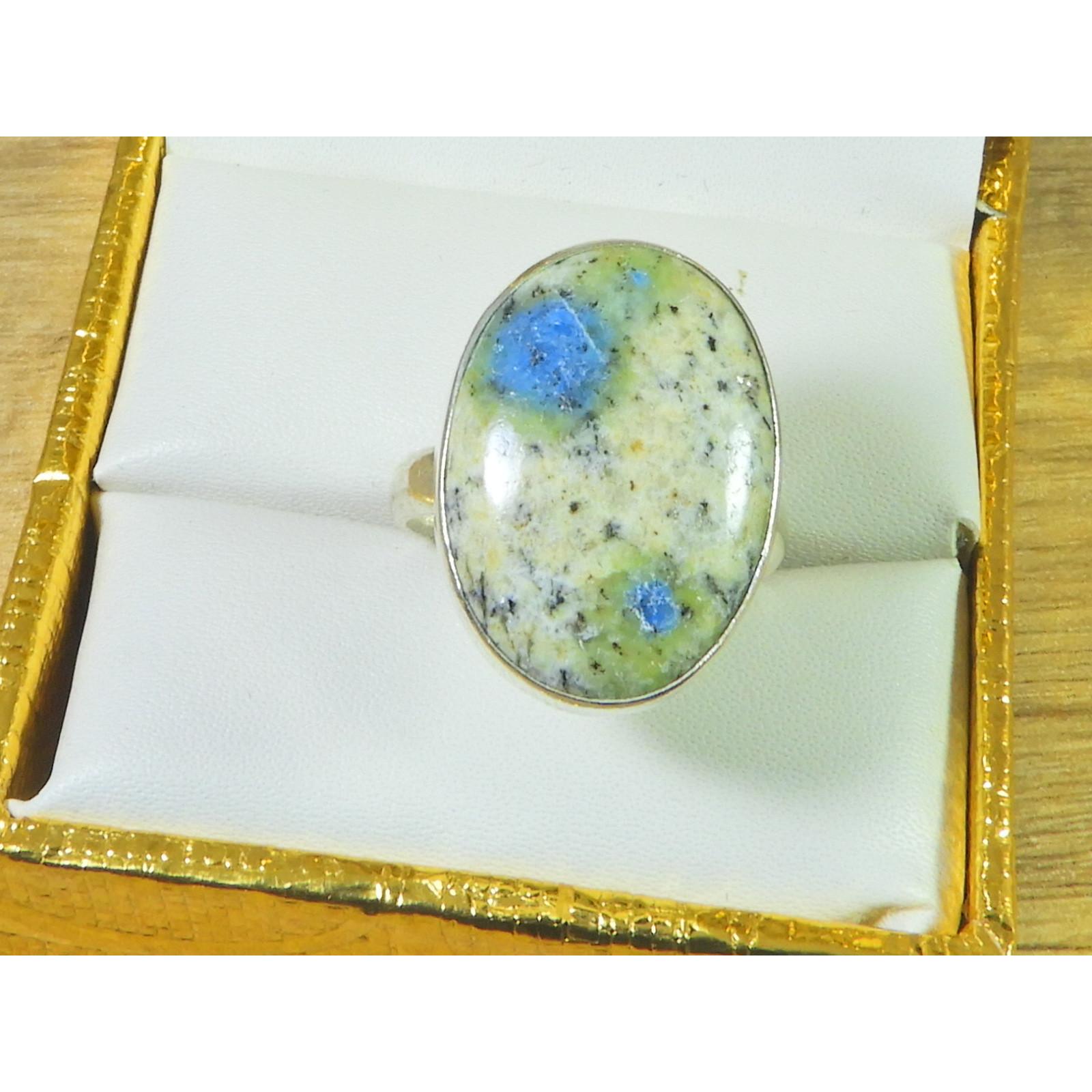 

Natural K2 Jasper Solid 925 Sterling Silver Handmade Oval Ring Size US-08 MK-41