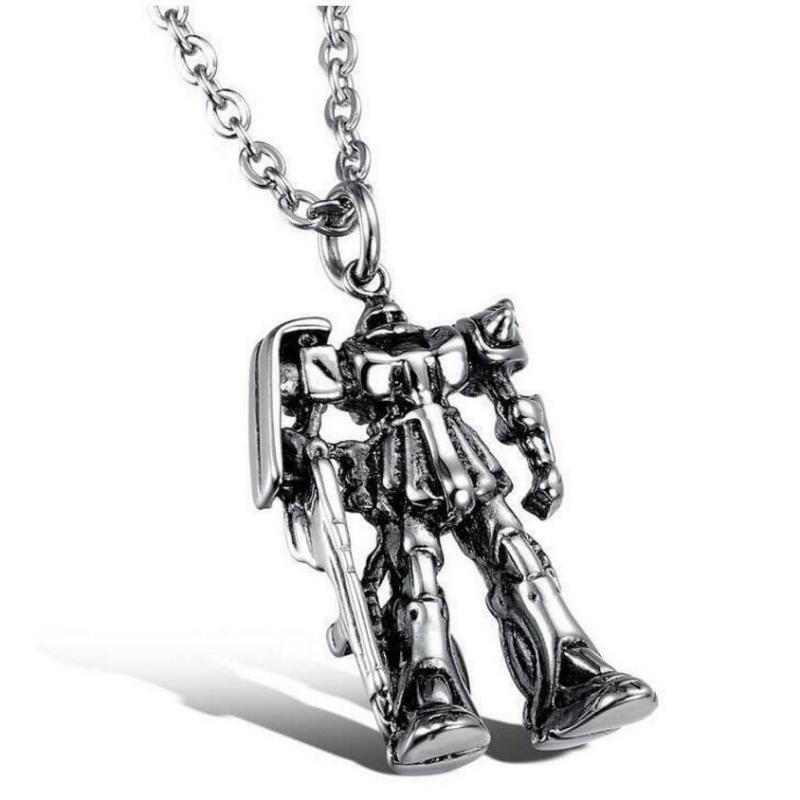 Robot Necklace Men's Steel Jewelry Trendy Accessories