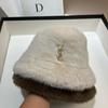 Plush Hat Women'S Winter Warmth Imitation Mink Fur Integrated A Version Bucket Hat Versatile Plain Face Cover Basin Hat