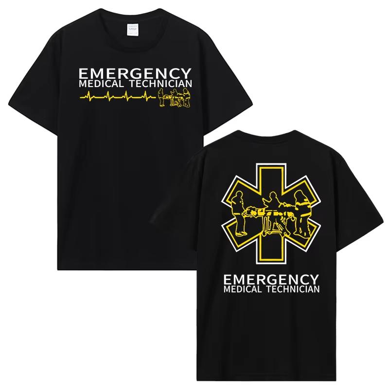 2026 Fashion Cotton Tshirt Unisexs Clothing Casual Tshirt Proud Paramedic EMT Emergency Medical Technician Medic Rescue T Shirt S