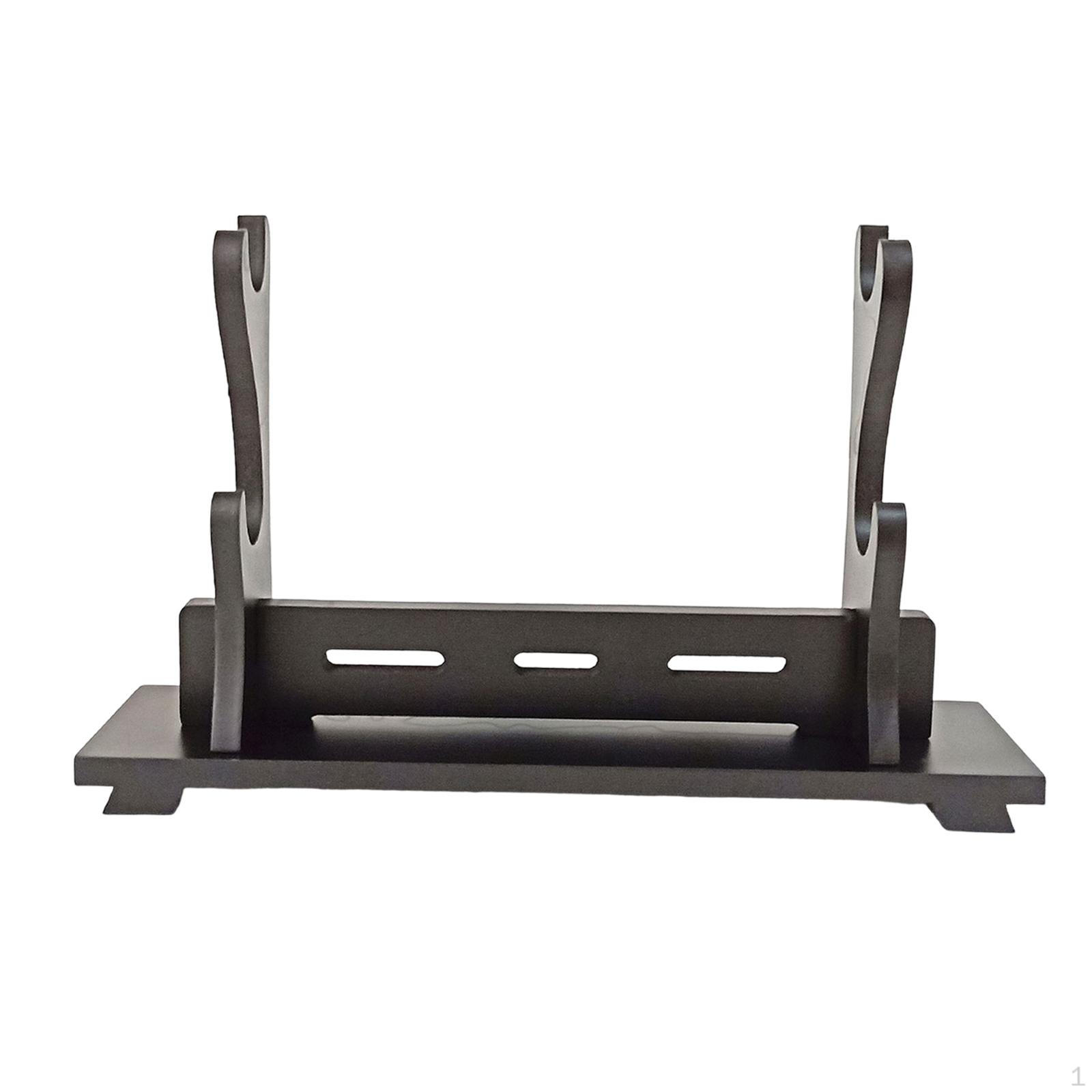 Samurai Accessories Stand Wood Holder Rack Black Professional Durable Hanger 2 Layers