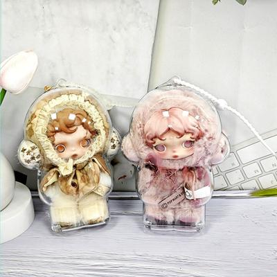 1/3PCS Transparent Protective Cover With Silicone Cord for Skull Panda Winter Movement Lmpressionnisme Case Storage Box No Doll