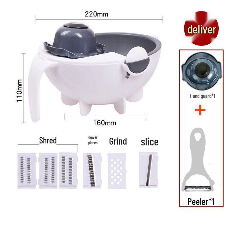 Home Jia Yue Multifunctional Vegetable Cutter: Slicer, Grater, Drain Basket, Shredder