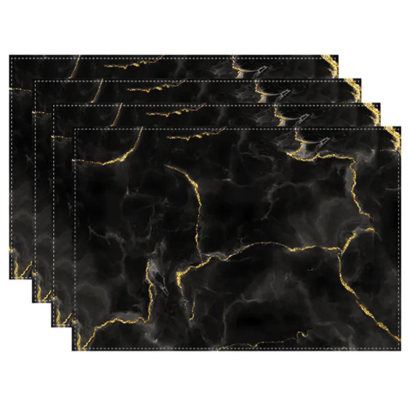 Bohemian Geometric Retro Placemat - Vintage Polyester Heat-Resistant Dining Mat