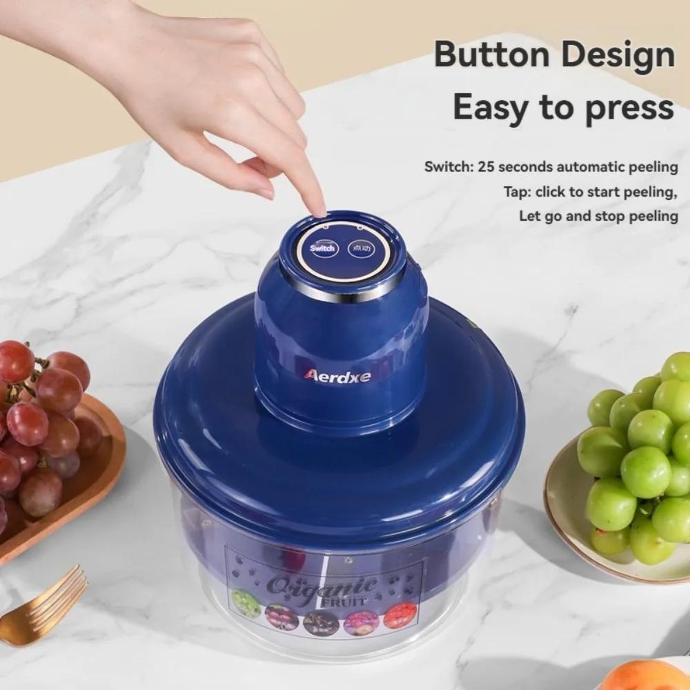 Automatic Fruit Peeler Machine Wireless Portable Fast Easy Plum Peach Grape Peeler for Kitchen