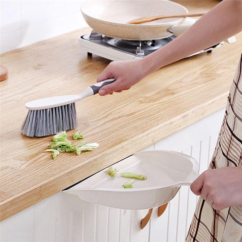 M-Modern-Dust Pan And Brush Set With Handle - Portable Hand Broom And Dustpan Set Combo - Small Broom And Dustpan Set Indoor Dur