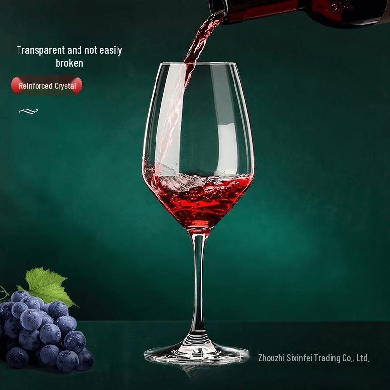 MDNG 460ML Integrated Glass Red Wine Set with 6 Glasses and Double Holder
