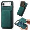 For iPhone Air Case Compatible with MagSafe Leather Back Cover with Detachable Card Holder