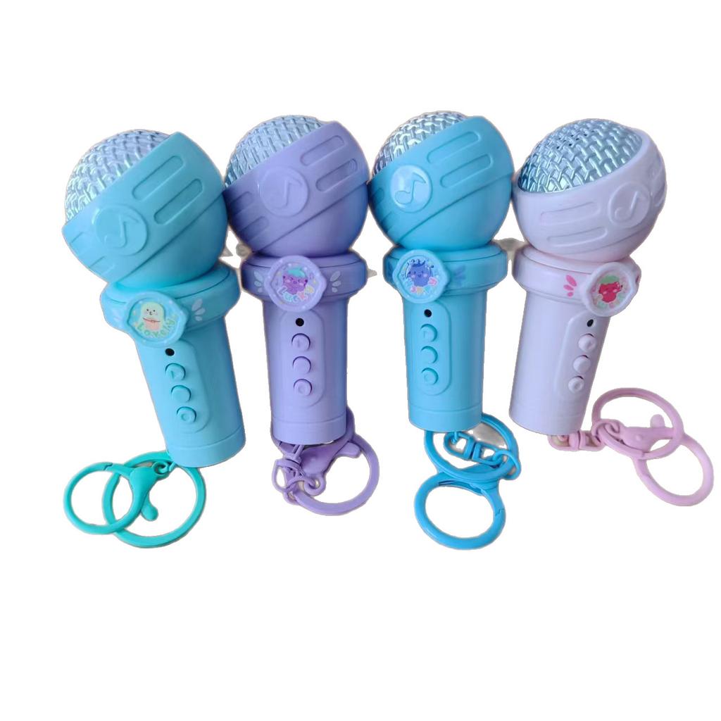 Plastic Microphone Key Holder Cute Microphone Bag Charm Recording Microphone Pendant Classic For Keys Nostalgic Gifts Wholesale
