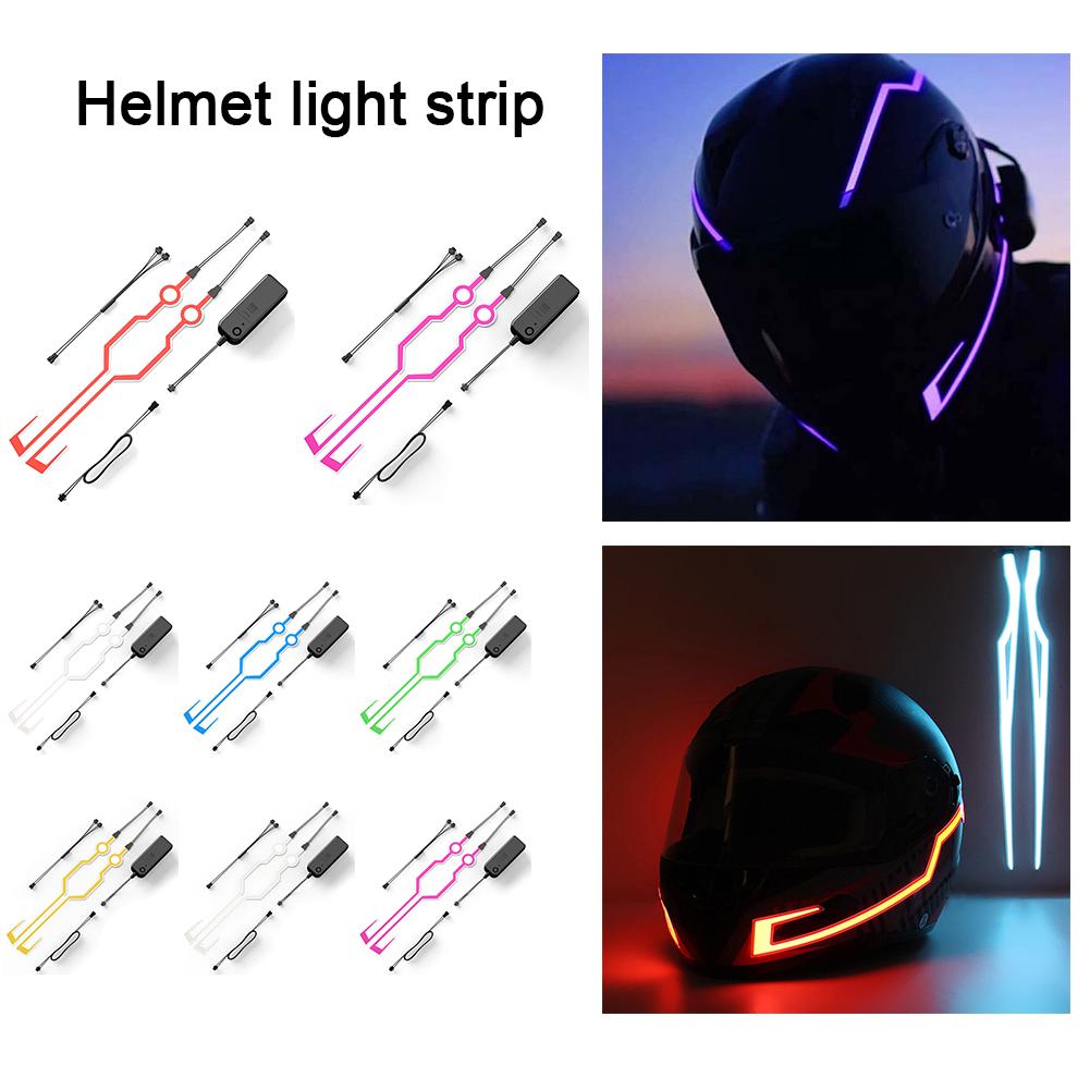 Nocny Kask Motocyklowy LED Pasek Światła Zimnego DIY Naklejka Paska Światła Światło Ostrzegawcze Wodoodporne Niskoenergetyczne Akcesoria