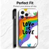 LGBT Rainbow Love Is Love Soft Phone Case for iPhone 16 16E 17 Air 15 Pro Max 14 Plus 13 Mini 11 12 7 Black Cover Back Shell