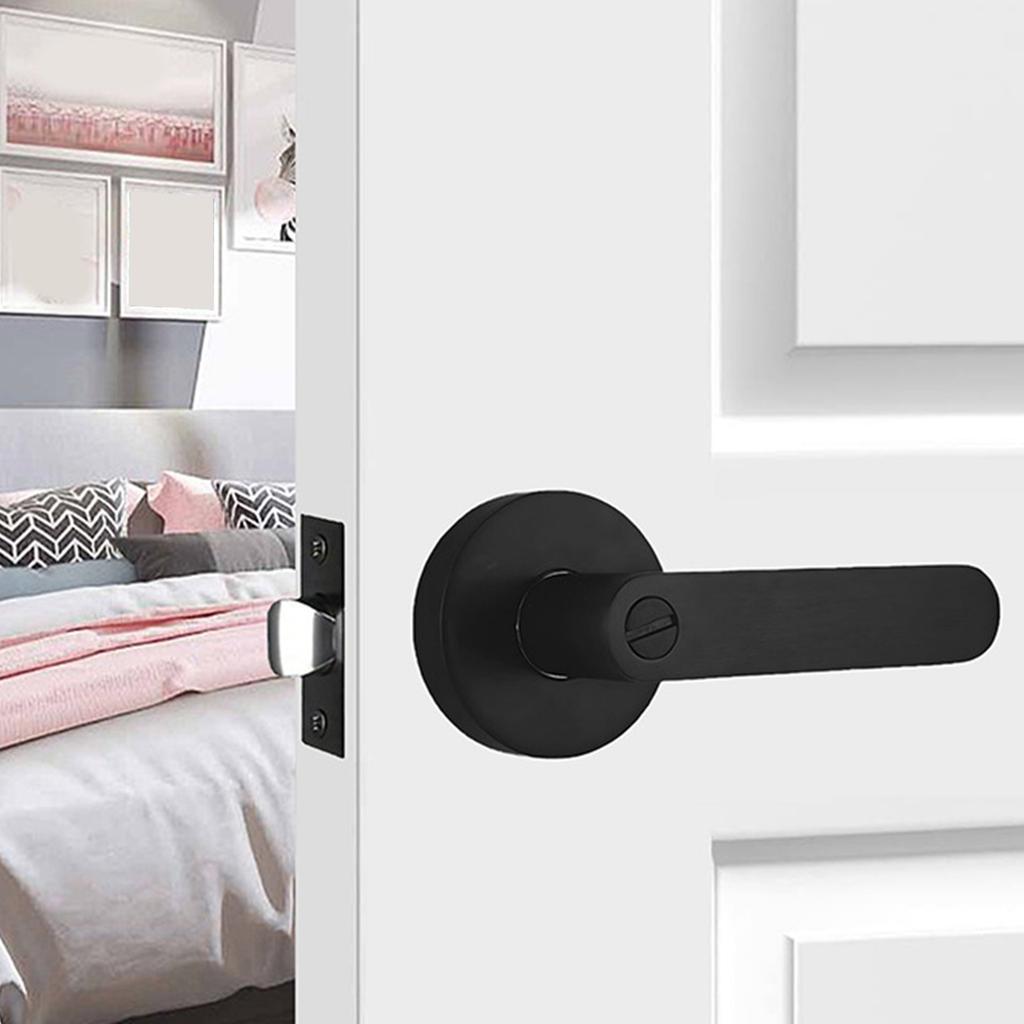 Door Handle Set with Tubular Latch Easy Installation Door Lever Multipurpose Handle for Interior Doors Passage Function