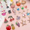 Cute Cartoon Alloy Drip Oil Jewelry Pendants for DIY Phone Chains and Necklaces