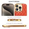 Luxury 3D Diamond Pattern Plating Leather Cases For iPhone 15 Pro Max 14 11 12 13 Shockproof Bumper Hard Lens Protection Cover