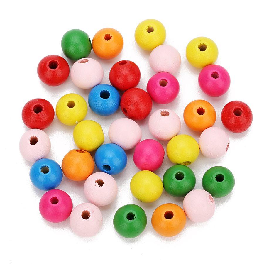 100pcs 8mm Natural Round Wood Beads Wooden Craft Balls Spacer Bead for DIY Houten Kralen Jewelry Making Materials Accessories