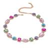 Exaggerated Colored Sugar Necklace for Women, Fashionable and Elegant, Simple Collarbone Chain, Beautiful Holiday Gift