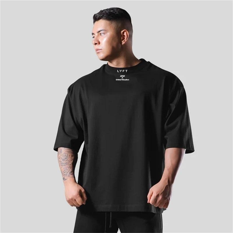 LYFT Men's Classic Logo Pure Cotton Short Sleeve T-Shirt - Ideal for Fitness, Running, and Casual Wear