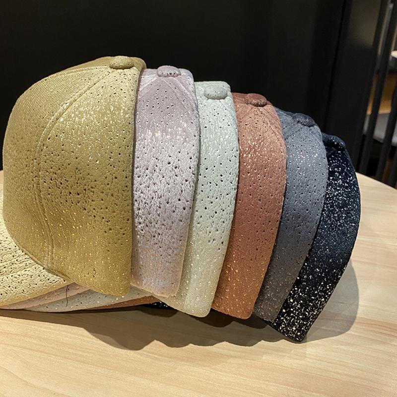 Jesień Zima Czapki Baseballowe Damska Czapka Modne Czapki Snapback Dla Kobiet Outdoor Codzienne Płatki Sequins Moda Akcesoria