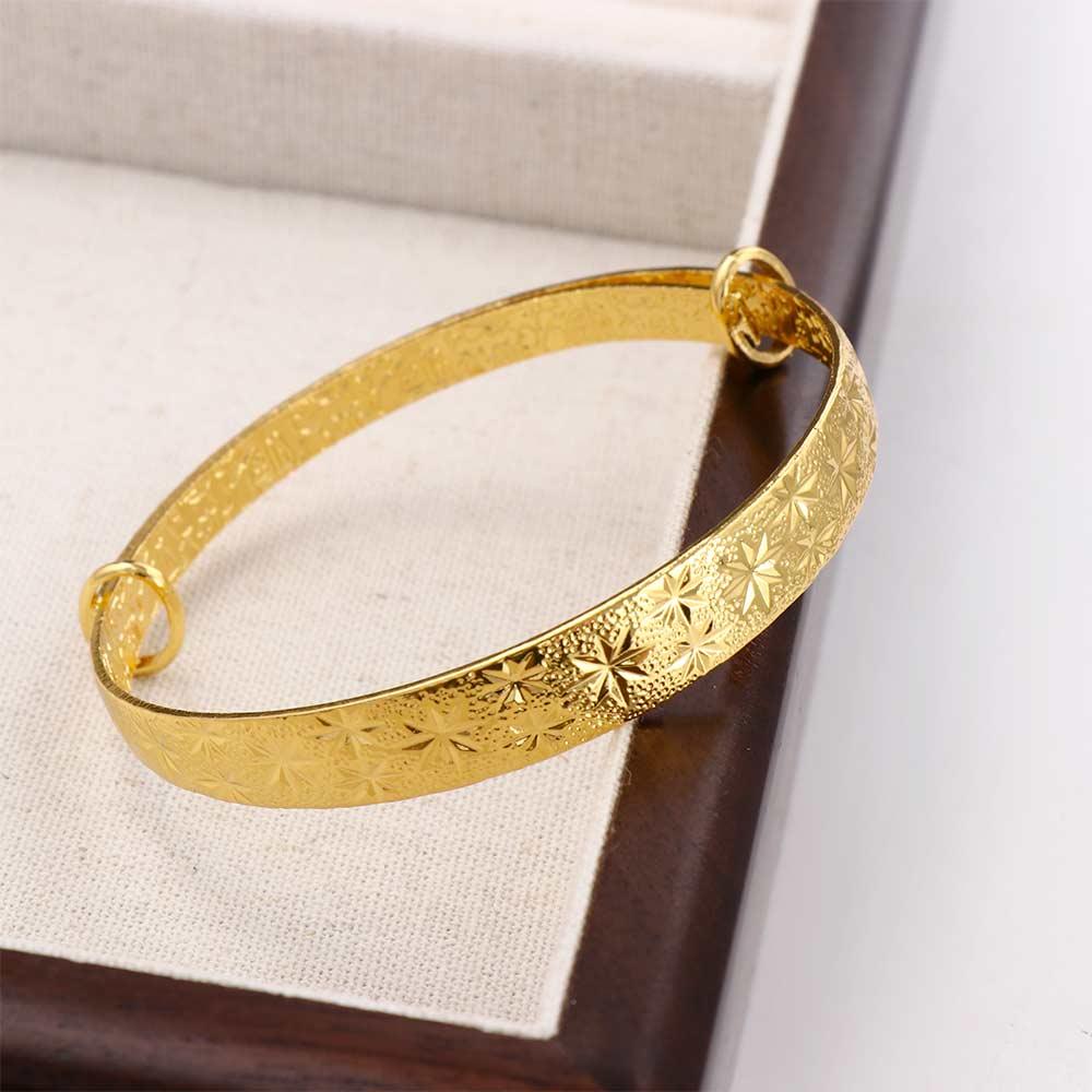 Female 24K Jewelry Gift Cuff Bracelet Women Bracelets Adjustable Bangle Dubai Bangle Bracelet