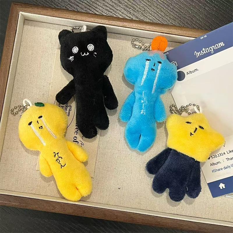 Cute Cartoon Plush Doll Keychain  Plush Toy Keychain Pendant Creative Kawaii Backpack Decoration Accessories Gifts