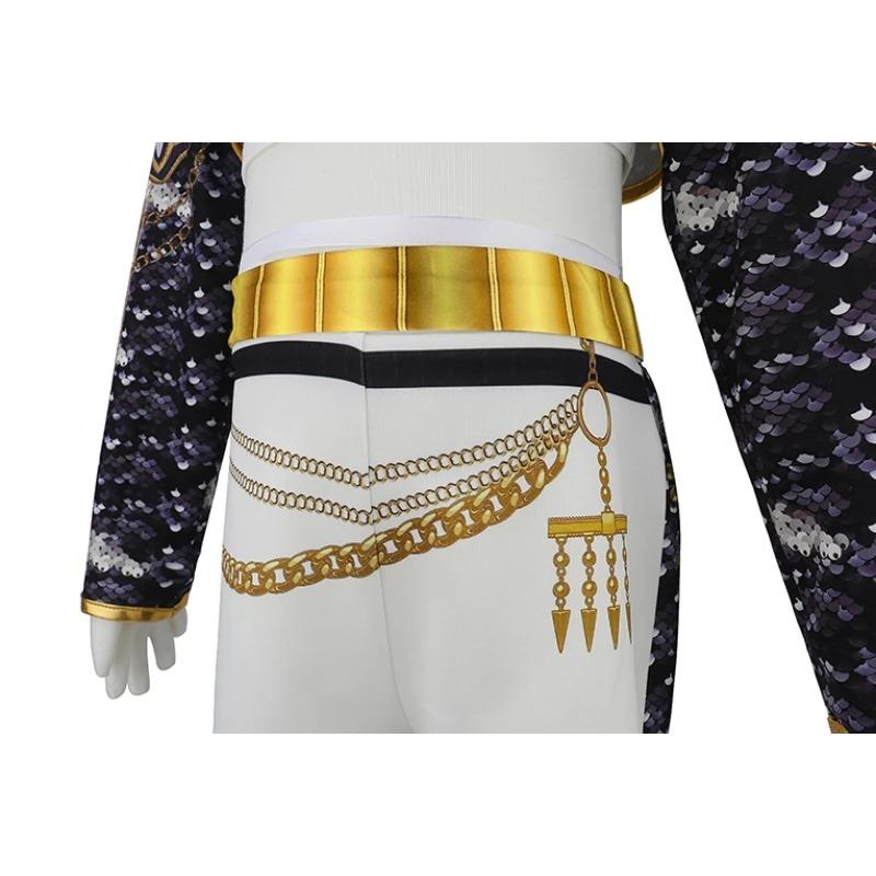 Kız Çocuk Siyah Phnom Penh Şarkı Sahne Performans Kostümü Cadılar Bayramı Partisi Kardeşler Grup Şarkı Yarışması Havalı Kız Ceket Takımı