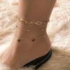 European and American Wholesale, Bohemian Multi-layer Stacked Anklets, Fashionable Copper Beads, Personalized Sequined Feet