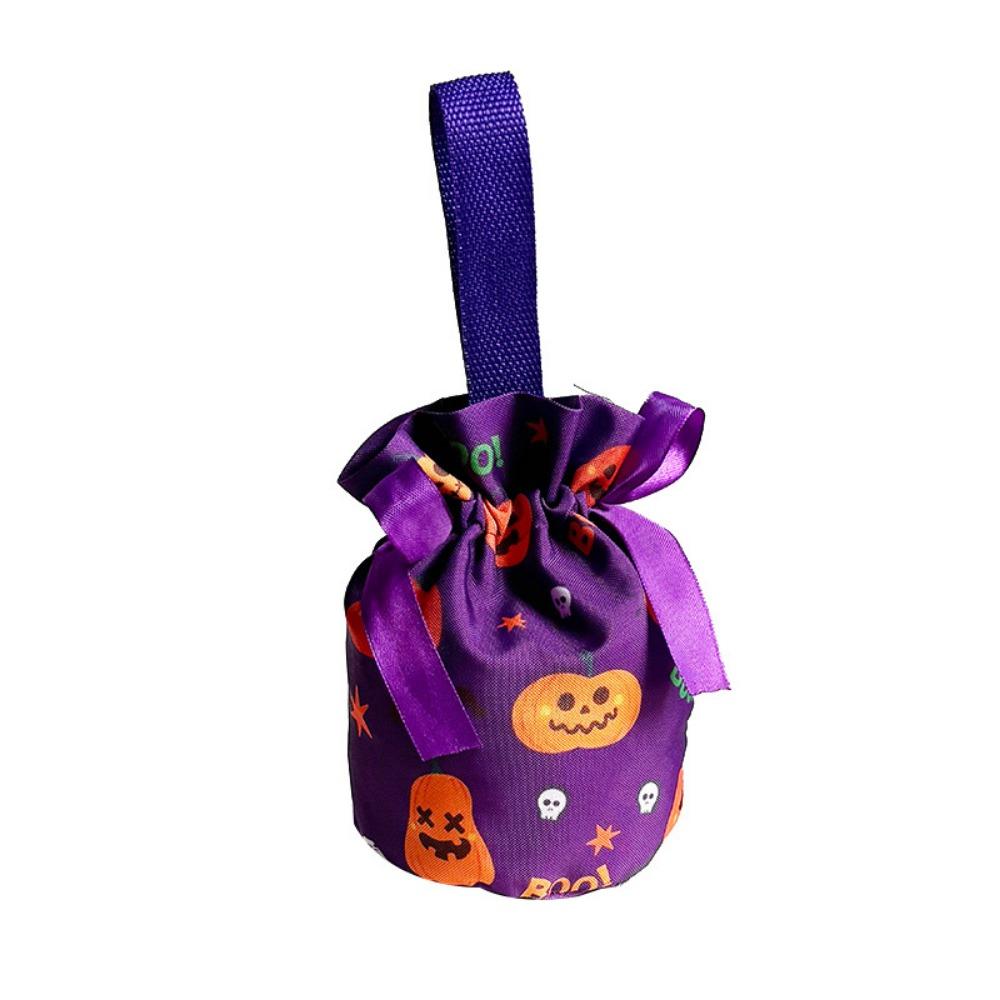 Handheld Halloween Candy Tote Bag Pumpkin Pattern Design Halloween Gift Handbag  Halloween Party
