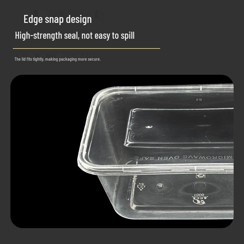 Disposable 650ml Rectangular Food Containers