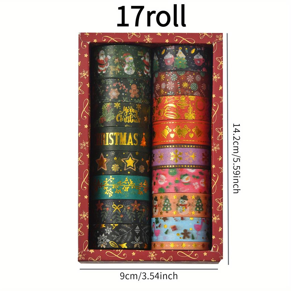 2 stil 17 role/cutie Seria de Crăciun Set de bandă Washi Pomul de Crăciun Moș Crăciun Manual DIY Carcasa Telefon Decorare Rama Foto