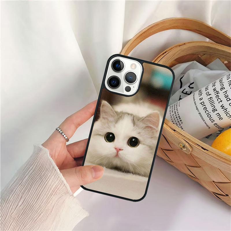 Lovely Pet Cute Animal Cat Phone Case For iPhone 17 Air 16 15 14 11 12 13 Pro  MAX Plus Coque Cover Shell