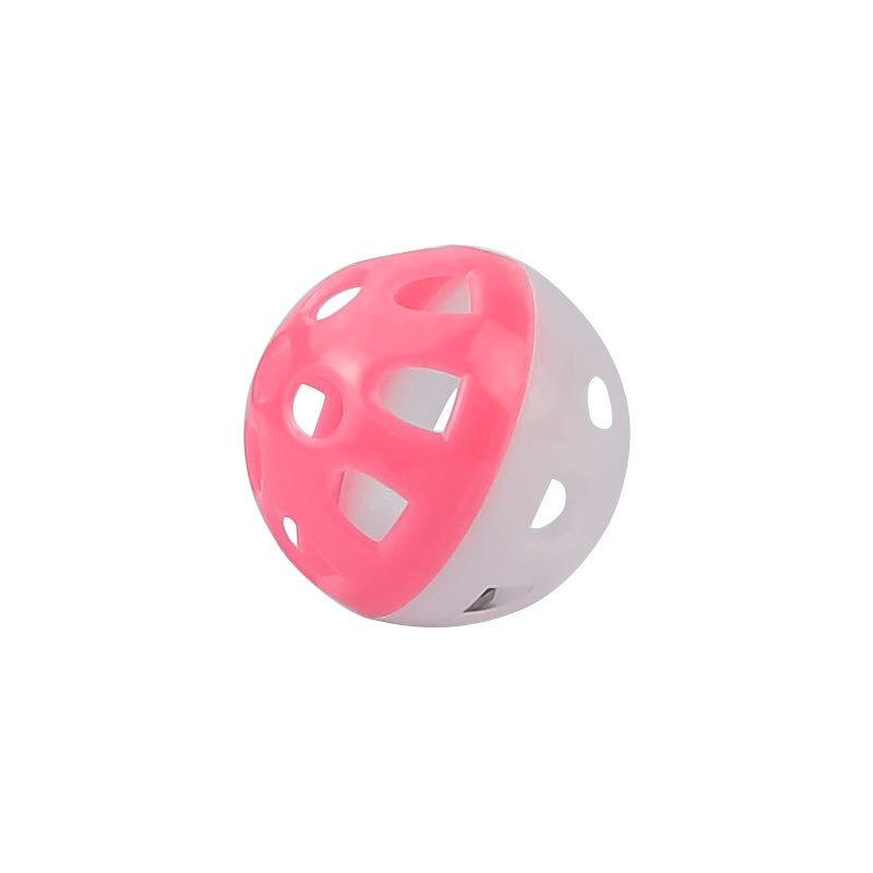 Bell Ball Toys for Puppy & Cat – Pounce Chase Rattle Balls with Bell, Interactive Pet Chew Toy for Indoor Play & Exercise